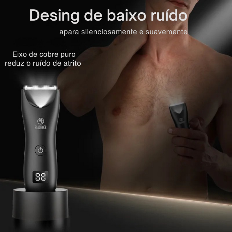 Aparador de Pelos a prova d'água BladeLock – Conforto, Silêncio e Segurança