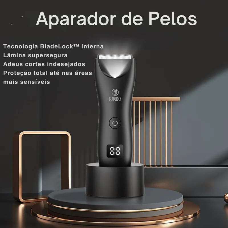 Aparador de Pelos a prova d'água BladeLock – Conforto, Silêncio e Segurança